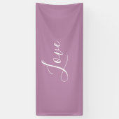 Custom Opera Mauve Solid Color Minimalistische Hoc Banner (Vertikal)