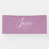 Custom Opera Mauve Solid Color Minimalistische Hoc Banner (Horizontal)