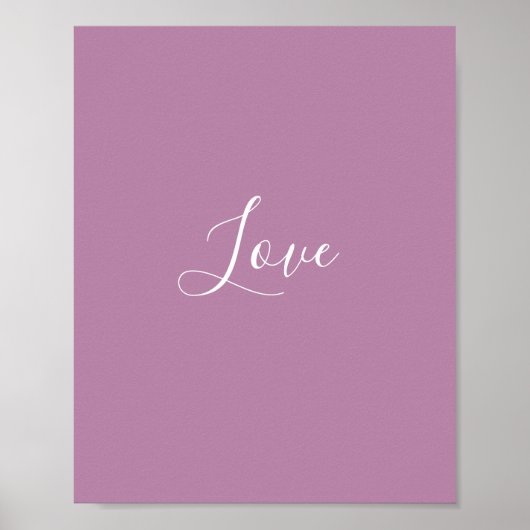 Custom Opera Mauve Solid Color Minimalistische Hoc Poster (Vorne)