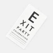 Custom Optometrist Reading Test Retirement Party Serviette (Ecke)
