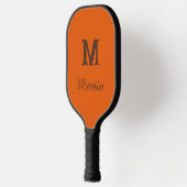 Custom orang and brown monogram name pickleball schläger (Links)