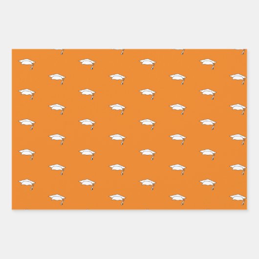 Custom Orange Abschluss Herzlichen Glückwunsch Geschenkpapier Set (Vorderseite 3)