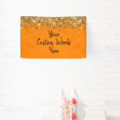 Custom Orange and Black Birthday Party Photo Booth Banner (InSitu)