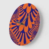 Custom Orange Blue Loop Große runde Wall-Uhr Große Wanduhr (Winkel)