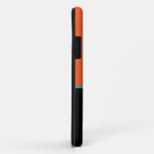 Custom Orange Blue Stripes Case-Mate iPhone Hülle (Hinten/Rechts)