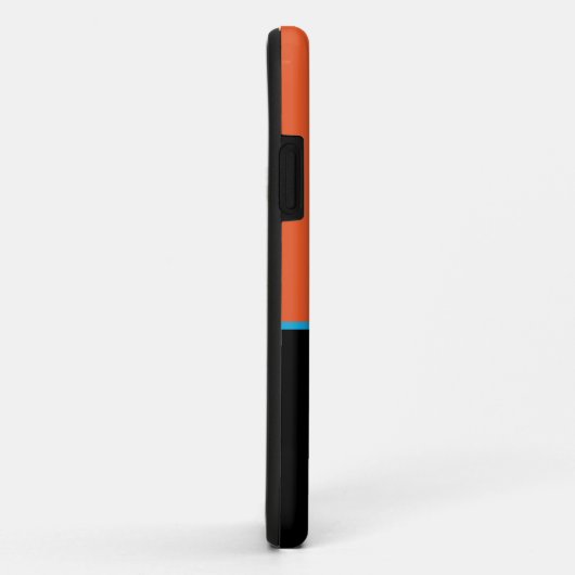 Custom Orange Blue Stripes Case-Mate iPhone Hülle (Hinten/Rechts)