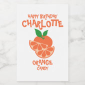 Custom Orange Candy Jar Label Lebensmitteletikett (Einzelnes Label)