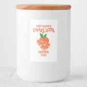 Custom Orange Candy Jar Label Lebensmitteletikett (Vorderseite)