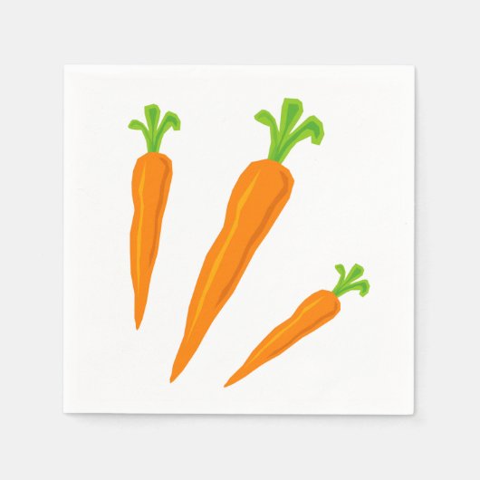 Custom orange carrot vegetable paper party napkins serviette (Vorderseite)