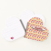 Custom Orange Floral Cherry Pattern Notizblock (Innenseite)