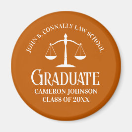 Custom Orange Law School Abschluss Keepake Magnet