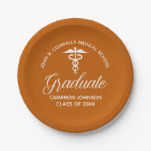 Custom Orange Medical School Graduation Party