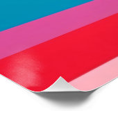 Custom Orange Pink Heart Affirmation Poster (Ecke)