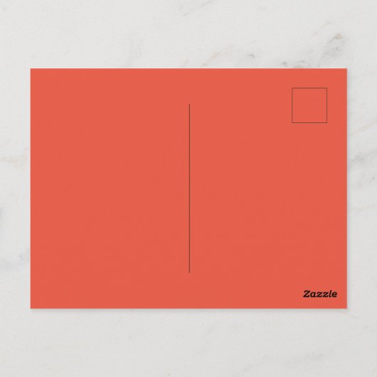 Custom Orange Red Picture Perfect Standard Postkarte (Rückseite)