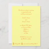 Custom Orange Rose Wedding Einladungen (Rückseite)