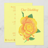 Custom Orange Rose Wedding Einladungen (Vorne/Hinten)