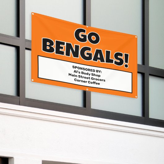 Custom Orange Sports Team Banner (Äußeres Gebäude)
