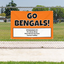 Custom Orange Sports Team Banner