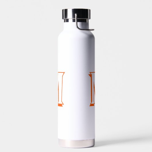 Custom Orange Superhero Monogram Coffee Tee Milk Trinkflasche (Links)