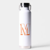 Custom Orange Superhero Monogram Coffee Tee Milk Trinkflasche (Vorne)