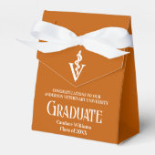 Custom Orange Veterinary School Graduation Party Geschenkschachtel (Vorderseite)