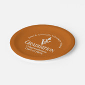 Custom Orange Veterinary School Graduation Party Pappteller (Schrägansicht)