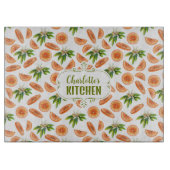Custom Orange Watercolor, Küche Schneidebrett (Vorderseite)