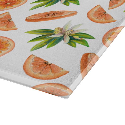 Custom Orange Watercolor, Küche Schneidebrett (Ecke)