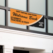 Custom Orange Welcome Back to School Banner (Äußeres Gebäude)