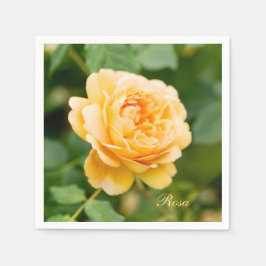 Custom Orange Yellow Rose Serviette