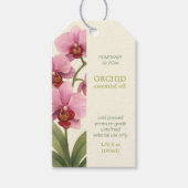 Custom Orchid Essential Oil Business Tag Geschenkanhänger (Vorderseite)