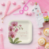 Custom Orchid Floral Pappteller (Party)