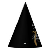 Custom Order Gold Glitzer 70 & Fabulous auf Black Partyhütchen (Links)