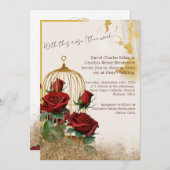 Custom Order Gold Rose Wedding Bundle Einladung (Vorne/Hinten)