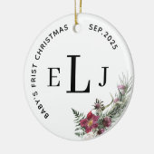 Custom Ornament for Baby's First Christmas & Date (Links)