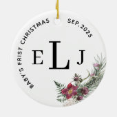 Custom Ornament for Baby's First Christmas & Date (Hinten)