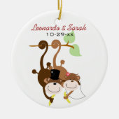 Custom Ornament of Monkey Couple Circle (Vorne)