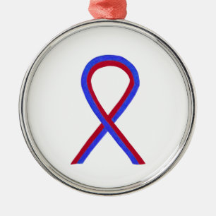 Custom Ornaments mit Blauer und Roter Sensibilität Ornament Aus Metall