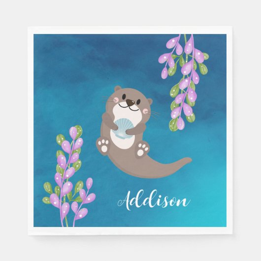 Custom Otter Napkin Serviette (Vorderseite)