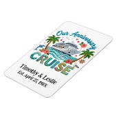 Custom Our Anniversary Faux Embroidery Cruise Door Magnet (Linke Seite)