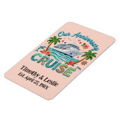 Custom Our Anniversary Faux Embroidery Cruise Door Magnet (Linke Seite)