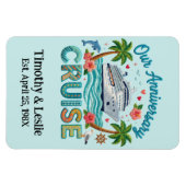 Custom Our Anniversary Faux Embroidery Cruise Door Magnet (Horizontal)