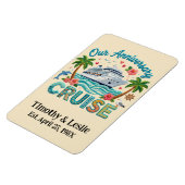 Custom Our Anniversary Faux Embroidery Cruise Door Magnet (Linke Seite)