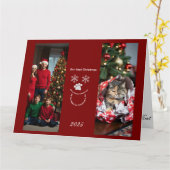 Custom Our Best Christmas ,Cat Photo Karte (Gelbe Blume)
