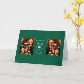 Custom Our Best Christmas ,Cat Photo Karte (Gelbe Blume)