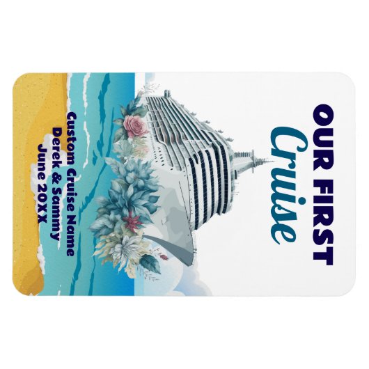 Custom Our First Cruise Cabin Door Magnet (Horizontal)