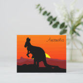 Custom Outback Australian Kangaroo bei Sunset Postkarte (Stehend Vorderseite)