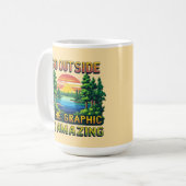 Custom Outdoor Nature Scene Pixel Art Graphic  Kaffeetasse (Vorderseite Links)