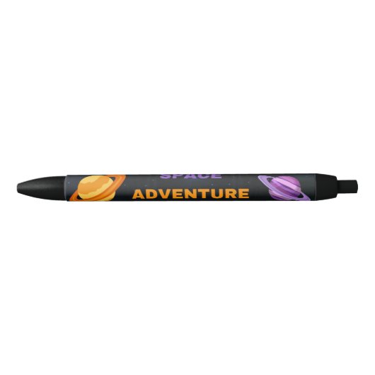 Custom Outer Space Adventure Pen Black Ink Kugelschreiber (Vorderseite)