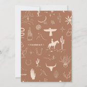 Custom Outlaw Cowboy Baby Shower Einladung (Rückseite)